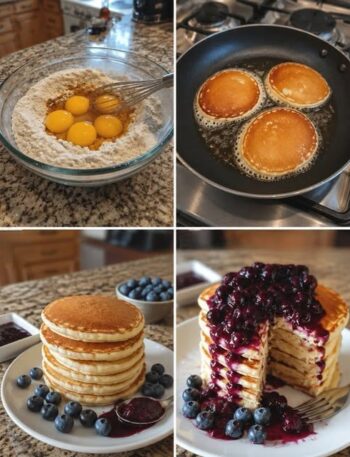 FLUFFY BLUEBERRY PANCAKES