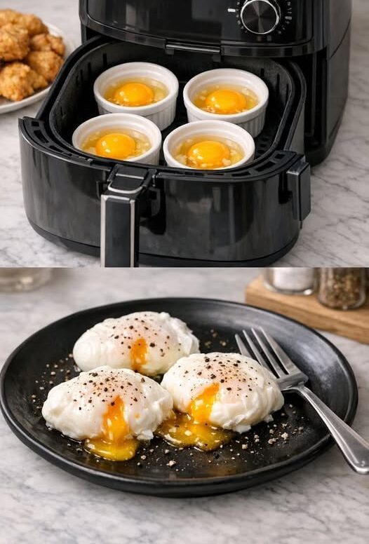 air fryer poached eggs