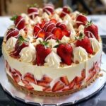 chocolate strawberry cheesecake