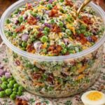 creamy bacon pea salad