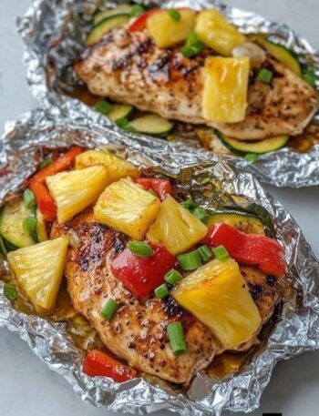 teriyaki pineapple chiken foil