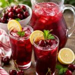 heathy fresh homemade cherry juice